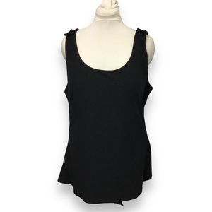 Tender Tanks Women’s Oversize Sleeveless Scoop Neck Top, Black, size XXL